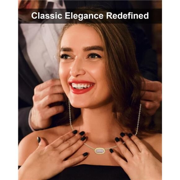 Gold Plated Pendant Necklace Women Dainty Layering Jewelry Gift Everyday Wear - Picture 5 of 8